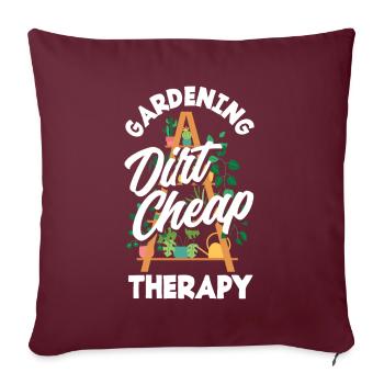 Jardinier, Jardinier, Jardinier, Jardinier Amateur, Plantes - Housse de coussin décorative 45 x 45 cm - bordeaux - Devant