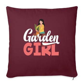Jardinier, Jardinier, Jardinier, Jardinier Amateur, Plantes - Housse de coussin décorative 45 x 45 cm - bordeaux - Devant