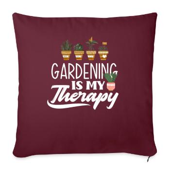 Jardinier, Jardinier, Jardinier, Jardinier Amateur, Plantes - Housse de coussin décorative 45 x 45 cm - bordeaux - Devant