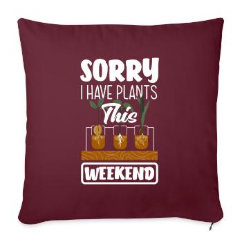 Jardinier, Jardinier, Jardinier, Jardinier Amateur, Plantes - Housse de coussin décorative 45 x 45 cm - bordeaux - Devant