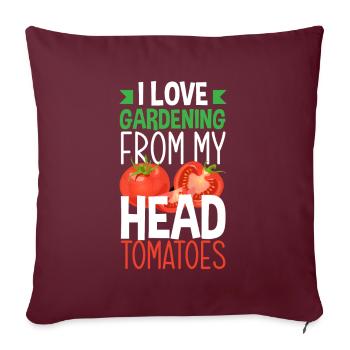 Jardinier, Jardinier, Jardinier, Jardinier Amateur, Plantes - Housse de coussin décorative 45 x 45 cm - bordeaux - Devant
