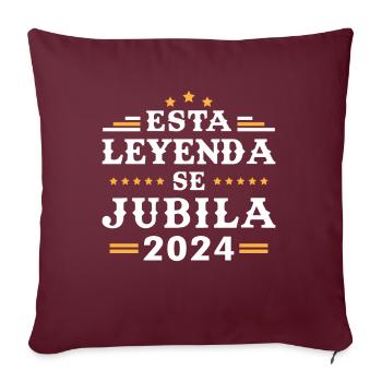 Cette légende prend sa retraite en 2024 - Housse de coussin décorative 45 x 45 cm - bordeaux - Devant