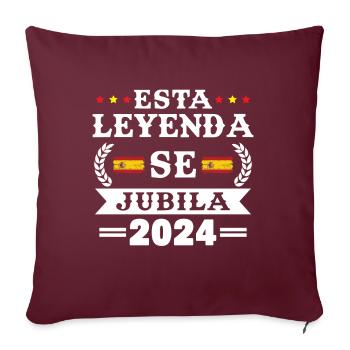 Cette légende prend sa retraite en 2024 - Housse de coussin décorative 45 x 45 cm - bordeaux - Devant
