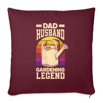 Jardinier, Jardinier, Jardinier, Jardinier Amateur, Plantes - Housse de coussin décorative 45 x 45 cm - bordeaux - Devant