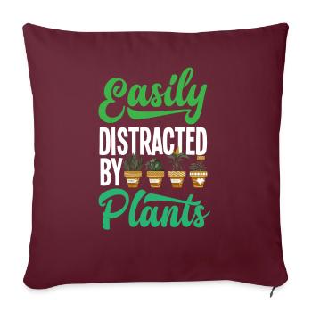 Jardinier, Jardinier, Jardinier, Jardinier Amateur, Plantes - Housse de coussin décorative 45 x 45 cm - bordeaux - Devant