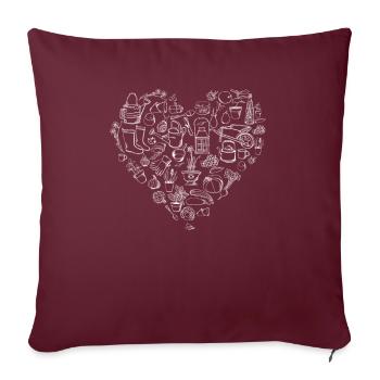 Jardinier, Jardinier, Jardinier, Jardinier Amateur, Plantes - Housse de coussin décorative 45 x 45 cm - bordeaux - Devant