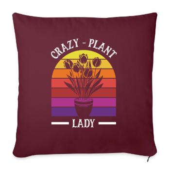 Jardinier, Jardinier, Jardinier, Jardinier Amateur, Plantes - Housse de coussin décorative 45 x 45 cm - bordeaux - Devant