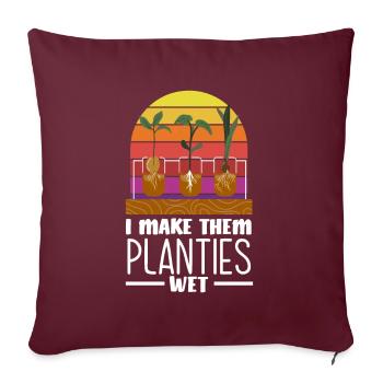 Jardinier, Jardinier, Jardinier, Jardinier Amateur, Plantes - Housse de coussin décorative 45 x 45 cm - bordeaux - Devant