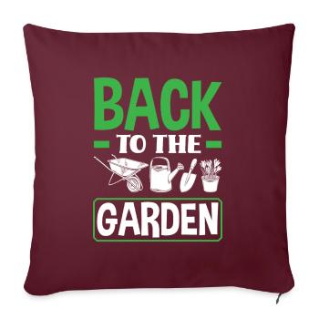 Jardinier, Jardinier, Jardinier, Jardinier Amateur, Plantes - Housse de coussin décorative 45 x 45 cm - bordeaux - Devant