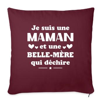 Femme Maman et une belle mère qui déchire - Housse de coussin décorative 45 x 45 cm - bordeaux - Devant