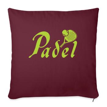 Padel Fun Padel Spieler Padelist - Sofakissenbezug 45 x 45 cm - Burgunderrot - Vorne