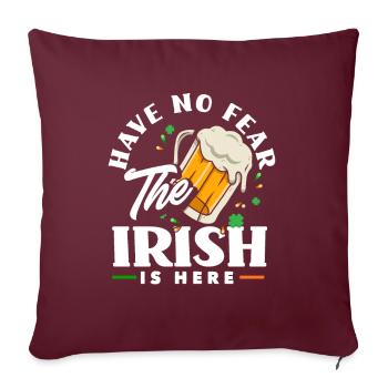 Drôle d’irlandais Irlande cadeau - Housse de coussin décorative 45 x 45 cm - bordeaux - Devant