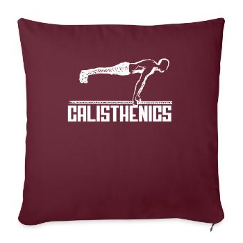 Calisthenics Training Fitness Workout - Sofakissenbezug 45 x 45 cm - Burgunderrot - Vorne