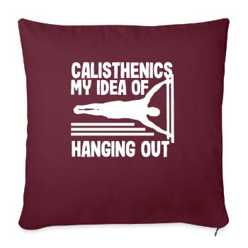 Calisthenics Training Fitness Workout - Sofakissenbezug 45 x 45 cm - Burgunderrot - Vorne