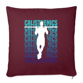 Calisthenics Training Fitness Workout - Sofakissenbezug 45 x 45 cm - Burgunderrot - Vorne