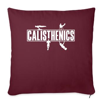Calisthenics Training Fitness Workout - Sofakissenbezug 45 x 45 cm - Burgunderrot - Vorne