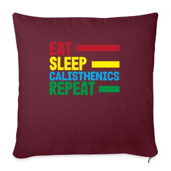 Calisthenics Training Fitness Workout - Sofakissenbezug 45 x 45 cm - Burgunderrot - Vorne