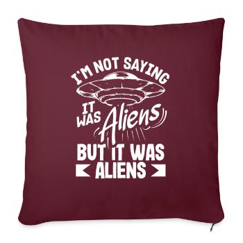 Drôle de cadeau extraterrestre extraterrestre - Housse de coussin décorative 45 x 45 cm - bordeaux - Devant