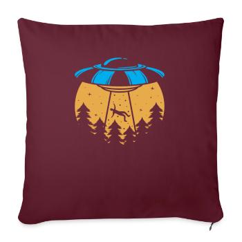 Drôle de cadeau extraterrestre extraterrestre - Housse de coussin décorative 45 x 45 cm - bordeaux - Devant