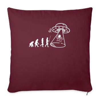Drôle de cadeau extraterrestre extraterrestre - Housse de coussin décorative 45 x 45 cm - bordeaux - Devant