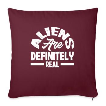 Drôle de cadeau extraterrestre extraterrestre - Housse de coussin décorative 45 x 45 cm - bordeaux - Devant