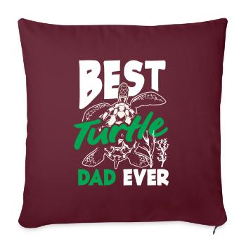 Tortue Tortue Mer Cadeau - Housse de coussin décorative 45 x 45 cm - bordeaux - Devant