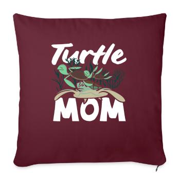 Tortue Tortue Mer Cadeau - Housse de coussin décorative 45 x 45 cm - bordeaux - Devant
