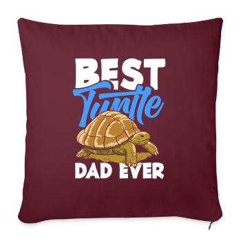 Tortue Tortue Mer Cadeau - Housse de coussin décorative 45 x 45 cm - bordeaux - Devant