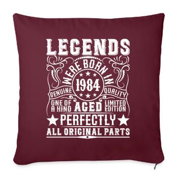 Légendaire Depuis 1984 Anniversaire 1984 Millésime 1984 - Housse de coussin décorative 45 x 45 cm - bordeaux - Devant
