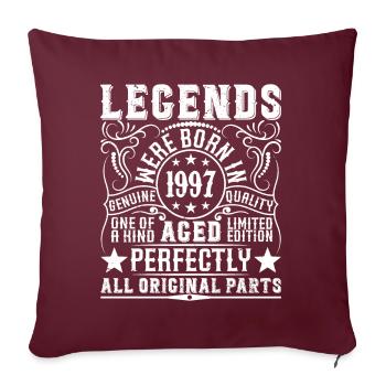 Légendaire Depuis 1997 Anniversaire 1997 Millésime 1997 - Housse de coussin décorative 45 x 45 cm - bordeaux - Devant