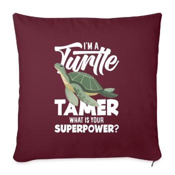 Tortue Tortue Mer Cadeau - Housse de coussin décorative 45 x 45 cm - bordeaux - Devant