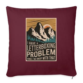 J’ai un problème de boîte aux lettres drôle - Housse de coussin décorative 45 x 45 cm - bordeaux - Devant