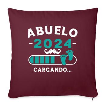 Grand-père 2024 Chargement - Housse de coussin décorative 45 x 45 cm - bordeaux - Devant