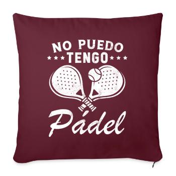 Fun Padel I Can't I Have Padel Padel Player - Sofakissenbezug 45 x 45 cm - Burgunderrot - Vorne