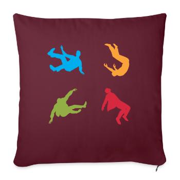 Parkour Traceur Freerunner - Housse de coussin décorative 45 x 45 cm - bordeaux - Devant