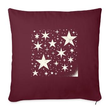 étoiles lumières comète ciel étoile - Housse de coussin décorative 45 x 45 cm - bordeaux - Devant
