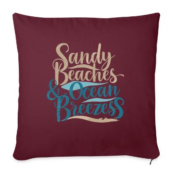 Sandy Beaches Ocean Breezes Vacation für - Sofakissenbezug 45 x 45 cm - Burgunderrot - Vorne