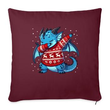 Noël Dragon Lover Dragon Ugly - Housse de coussin décorative 45 x 45 cm - bordeaux - Devant