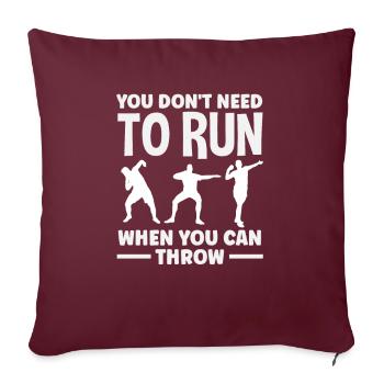 Lancer du disque Athlète Cadeau d’athlète - Housse de coussin décorative 45 x 45 cm - bordeaux - Devant