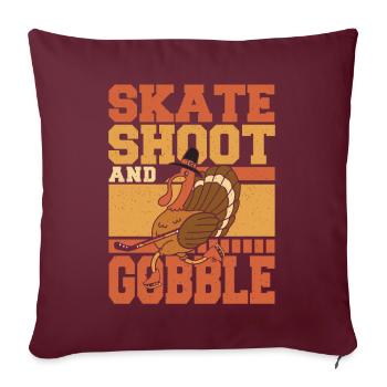Maillot de hockey sur glace en Turquie pour Thanksgiving - Housse de coussin décorative 45 x 45 cm - bordeaux - Devant