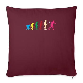 Lancer du disque Athlète Cadeau d’athlète - Housse de coussin décorative 45 x 45 cm - bordeaux - Devant