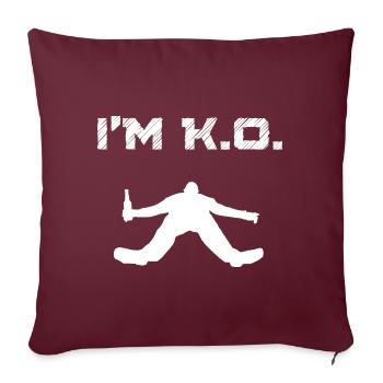 I'm KO Drunken Man Passed Out Blackout Coma White - Sofakissenbezug 45 x 45 cm - Burgunderrot - Vorne