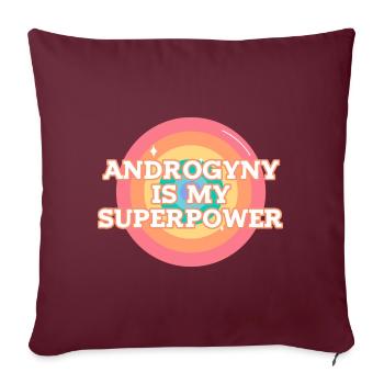 Androgyne LGBTQI Queer Tomboy Non-binaire - Housse de coussin décorative 45 x 45 cm - bordeaux - Devant