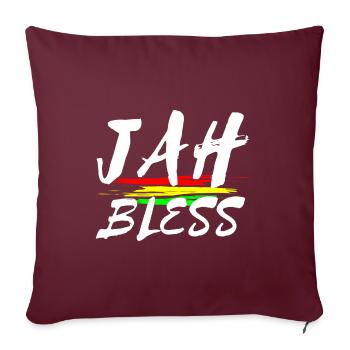 Que Dieu bénisse - Housse de coussin décorative 45 x 45 cm - bordeaux - Devant