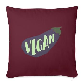 Vegan - Sofakissenbezug 45 x 45 cm - Burgunderrot - Vorne