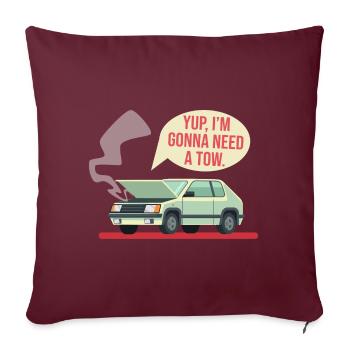 Le service de remorquage de la voiture remorquer la panne - Housse de coussin décorative 45 x 45 cm - bordeaux - Devant