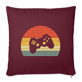 Contrôleur Vintage Rétro - Housse de coussin décorative 45 x 45 cm - bordeaux - Devant