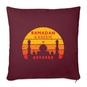 Ramadan Kareem Coucher de soleil Couleurs - Housse de coussin décorative 45 x 45 cm - bordeaux - Devant