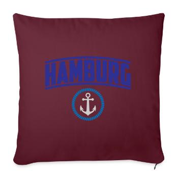Hambourg, Anker Hafen | Couleurs changeantes - Housse de coussin décorative 45 x 45 cm - bordeaux - Devant