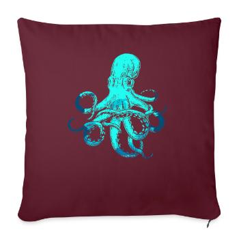 Animal marin sous-marin - Housse de coussin décorative 45 x 45 cm - bordeaux - Devant